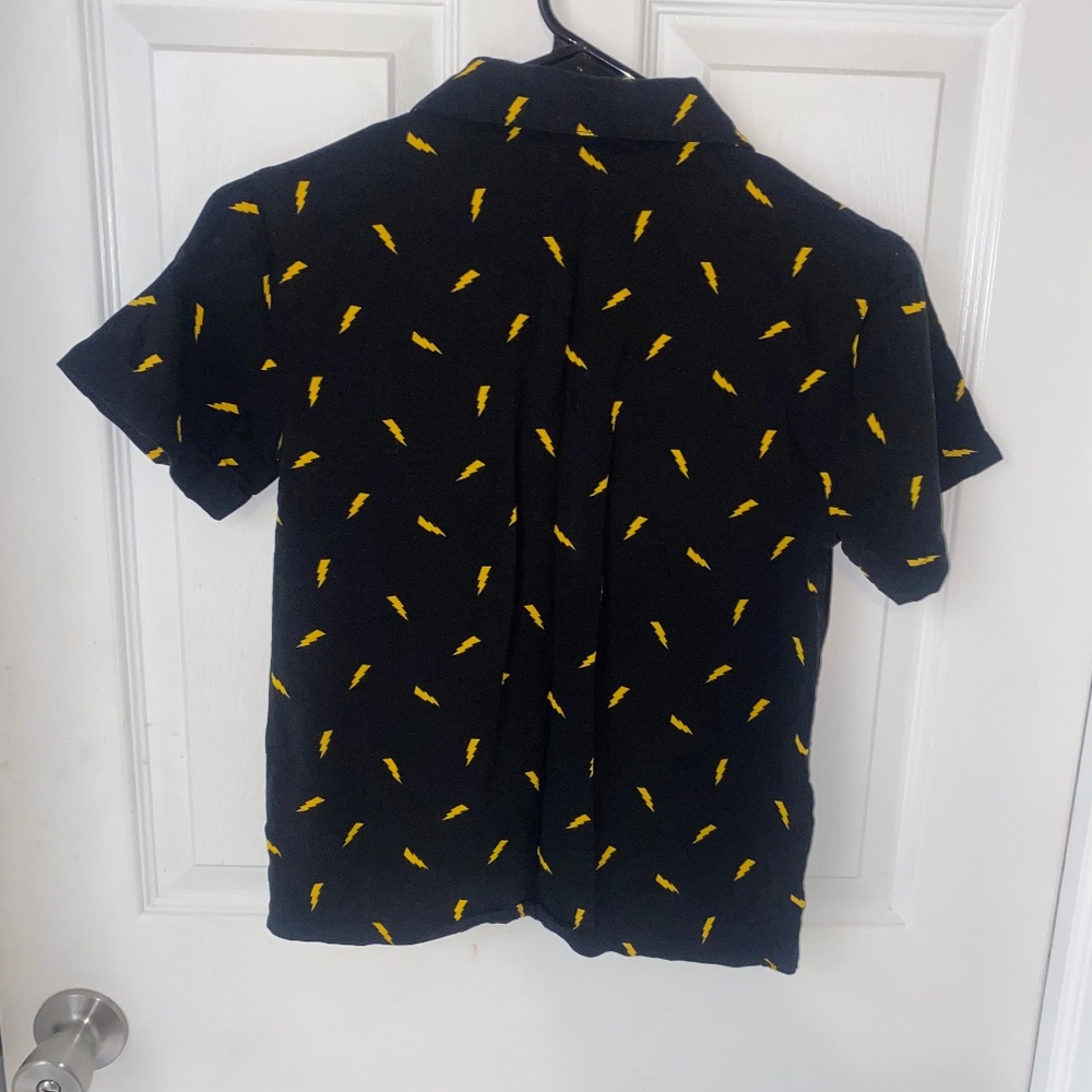 Lightening Design Button Up Shirt
